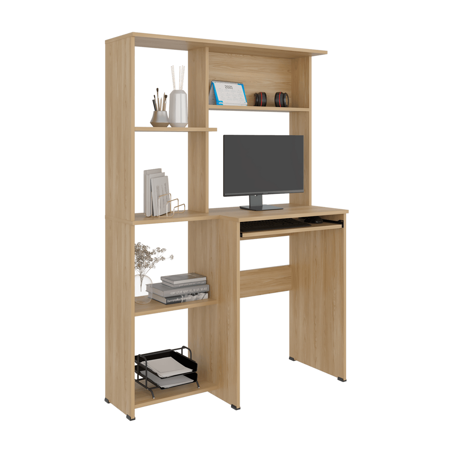 Centro De Computo Con Biblioteca Alden Eco 150X100X40 Rta Fresno Europeo