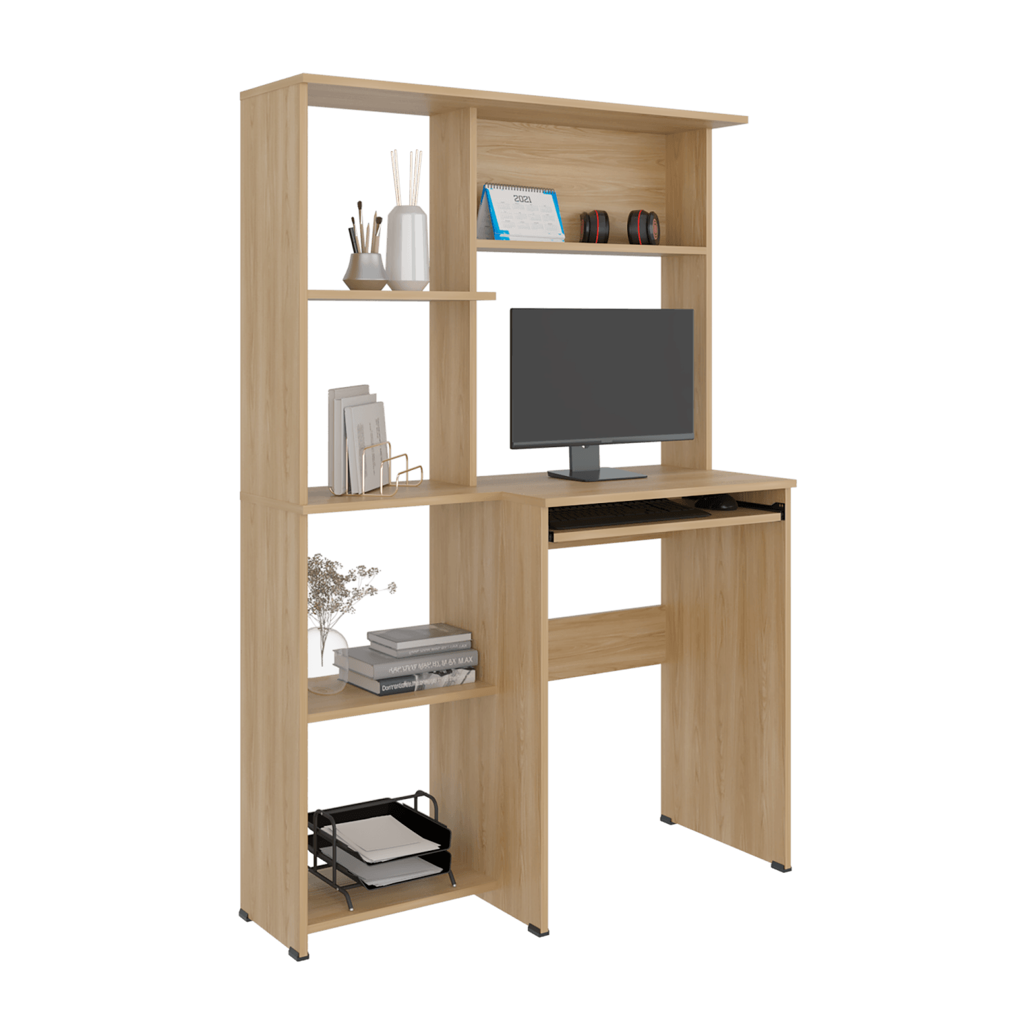 Centro De Computo Con Biblioteca Alden Eco 150X100X40 Rta Fresno Europeo