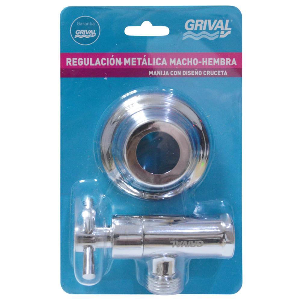 Linea Grival Llave Regulacion Metalica Cruceta Machohembra 1212797343331 Paq X 3