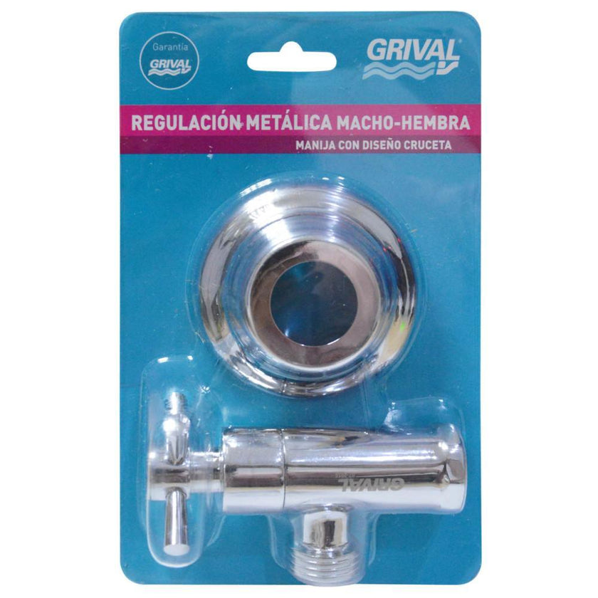 Linea Grival Llave Regulacion Metalica Cruceta Machohembra 1212797343331 Paq X 3