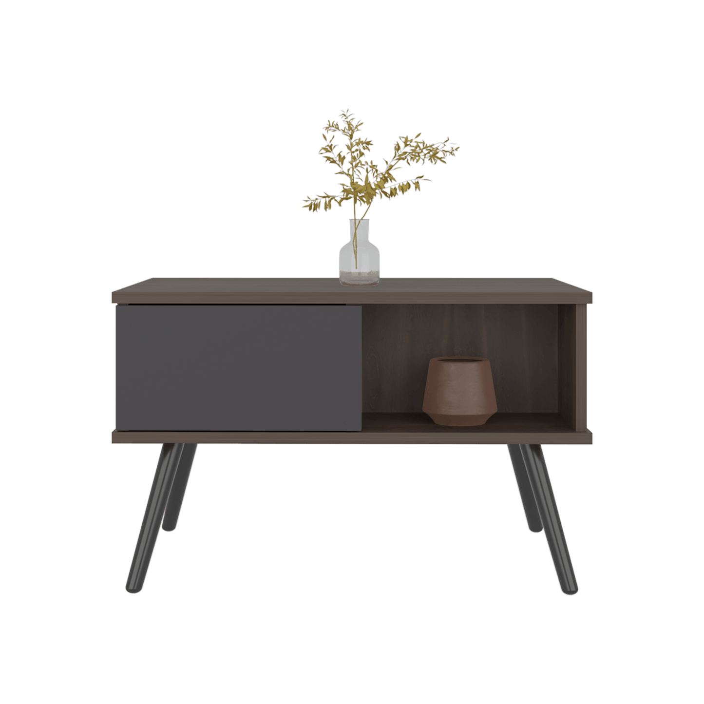 Mesa De Centro Zurich 40X63X40 Rta Milan Plomo