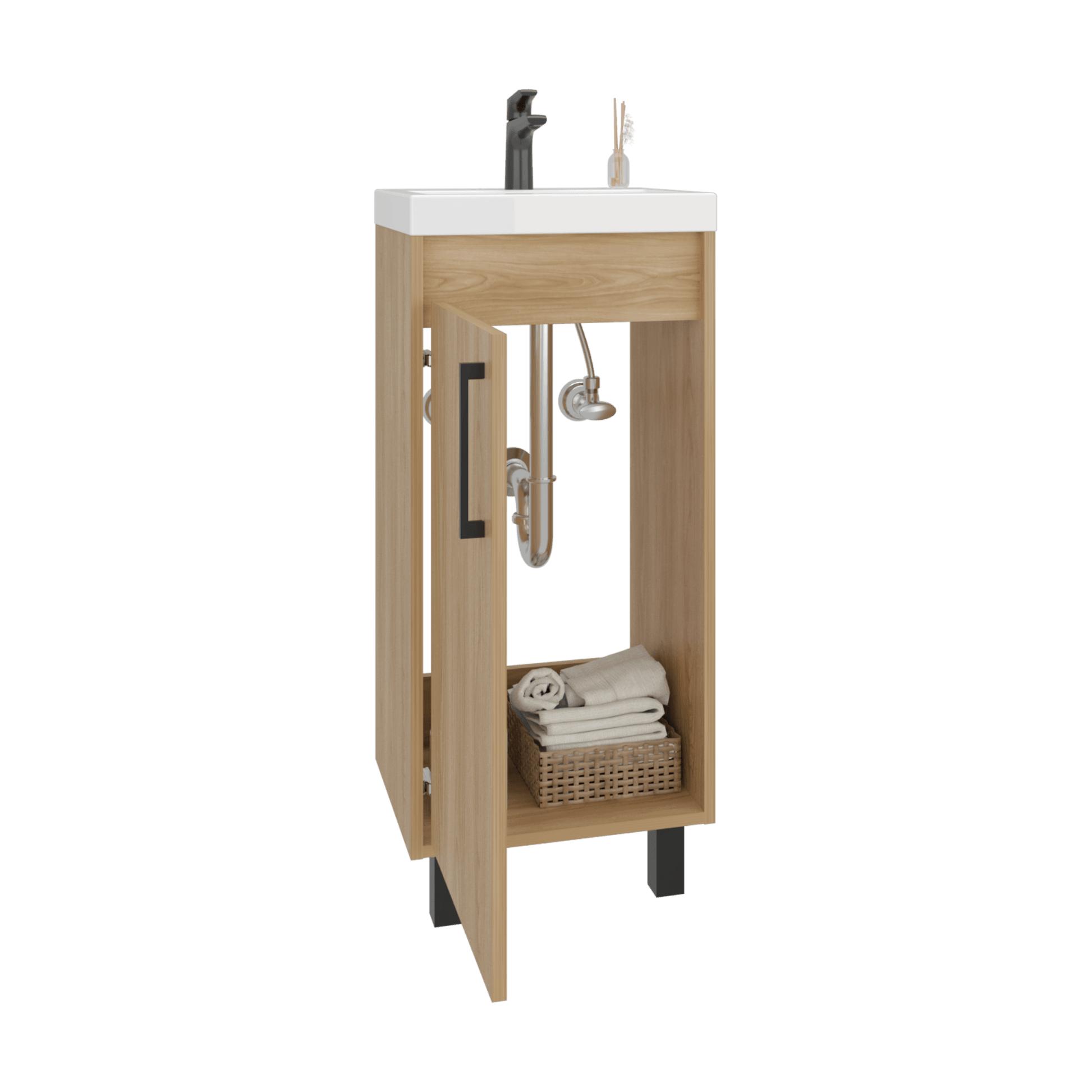 Mueble Para Lavamanos Oxford 86X39X32 Rta Fresno Eu Zf