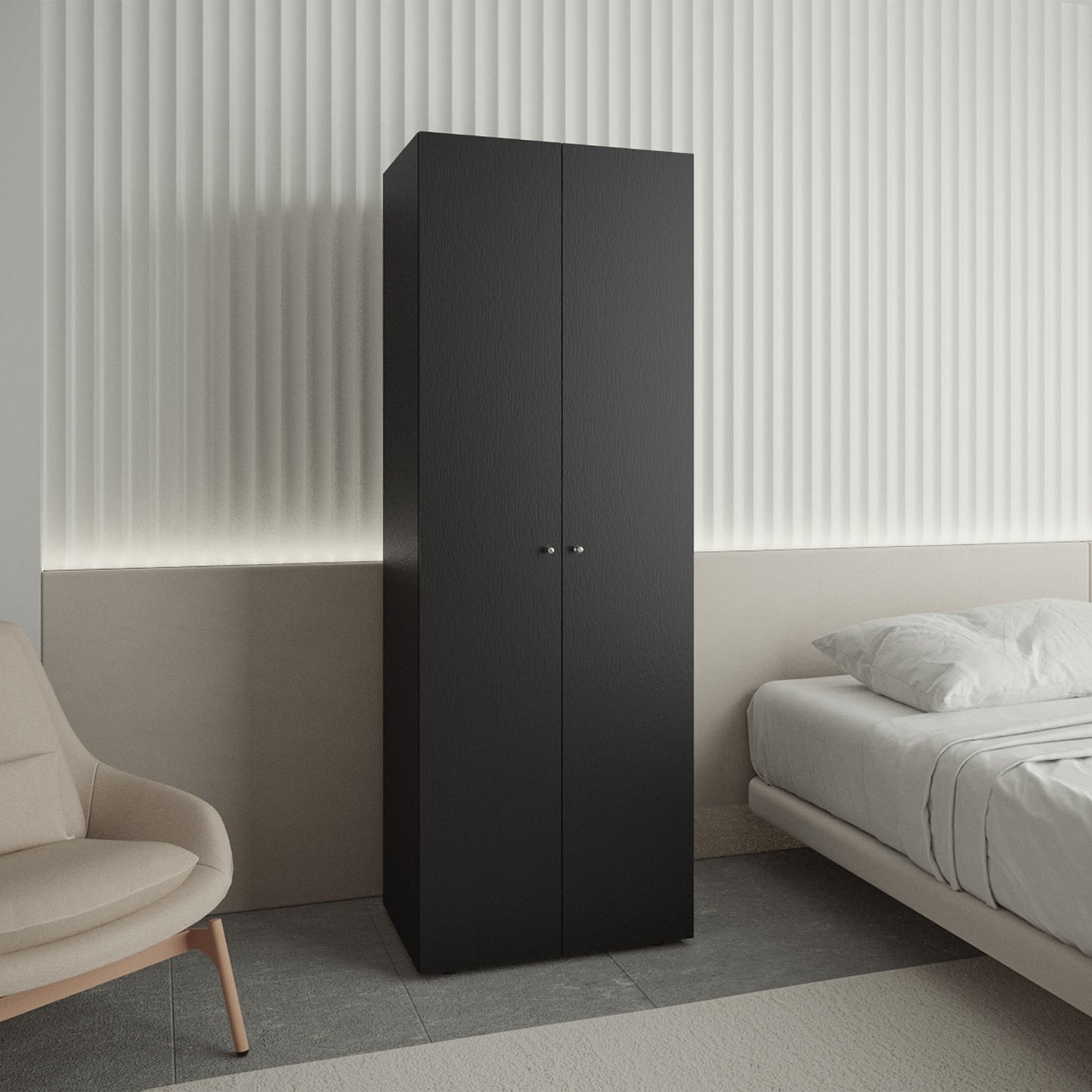 Closet 2 Puertas E1 Tuhogar 170X60X40 Rta Wengue N/A