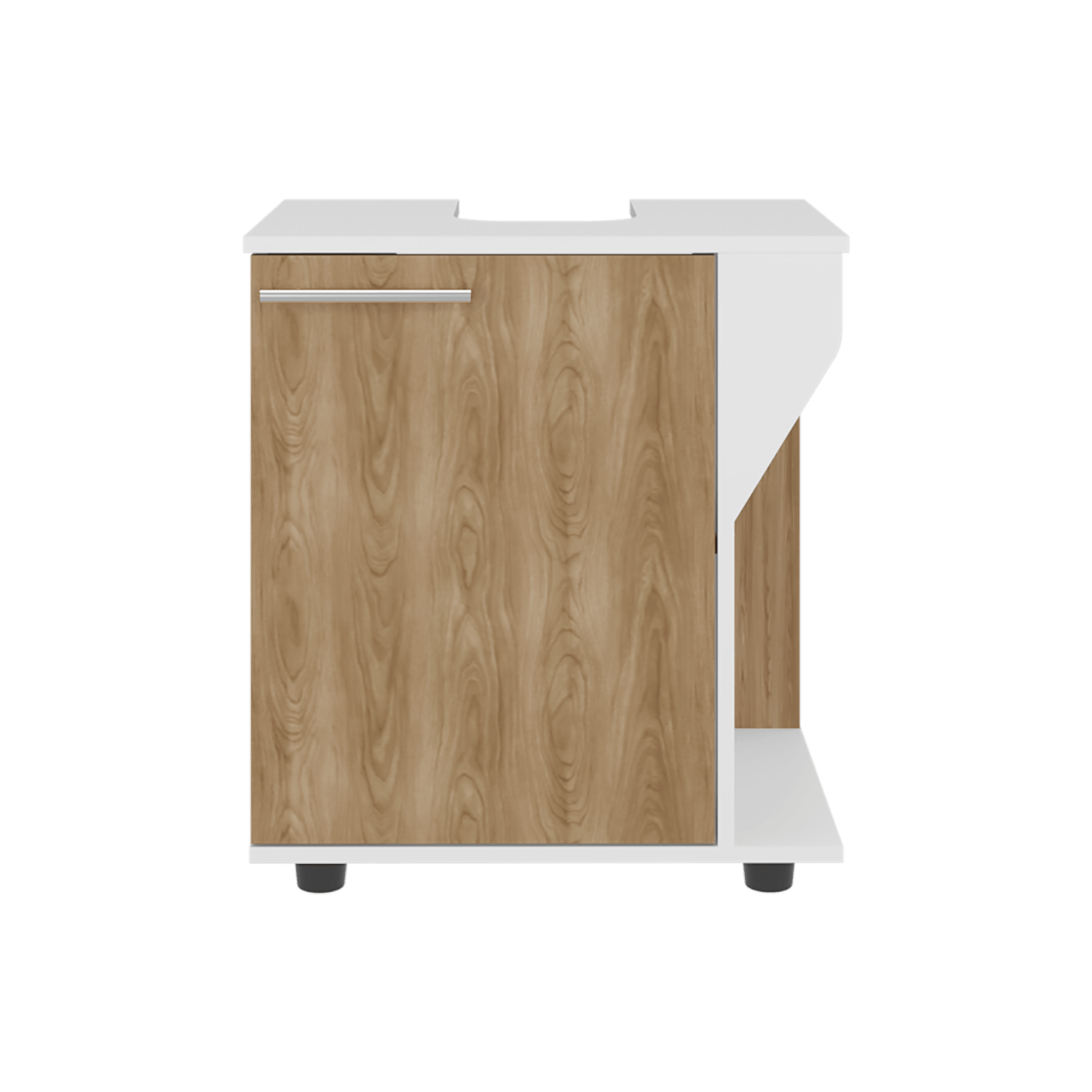 Mueble Lavamanos De Pedestal Phillips 62X56X41 Rta Blanco Fresno