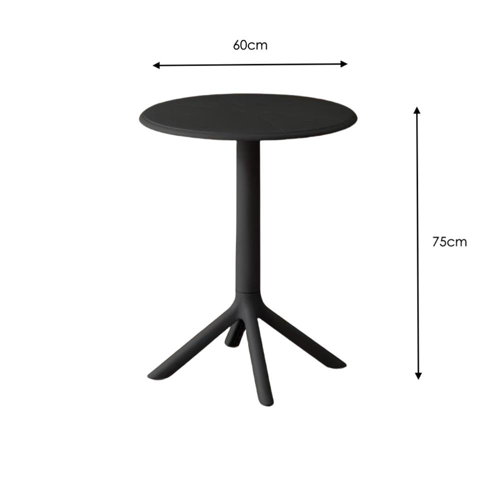 Mesa Redonda 75X60X75 Rta Negro