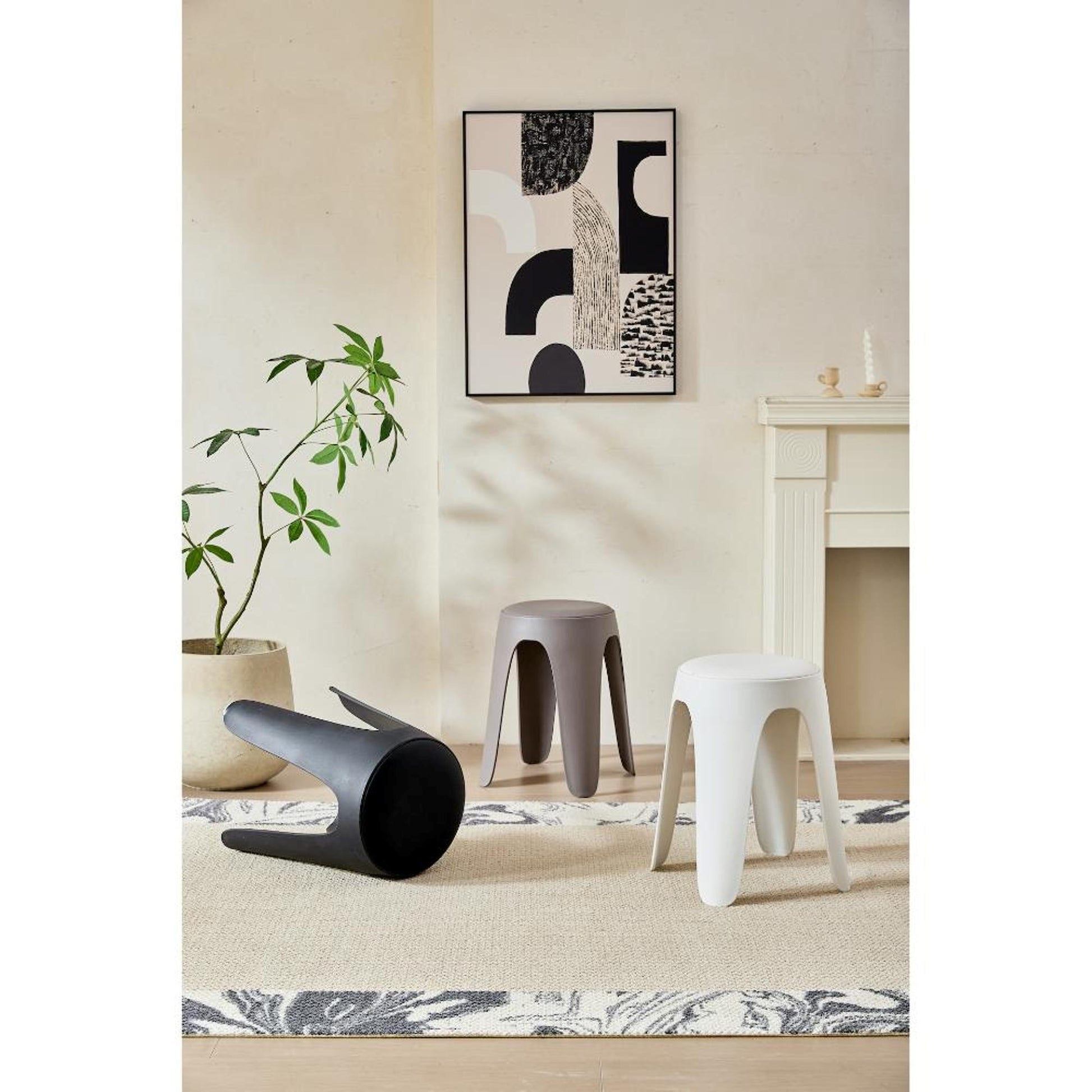 Butaco Con Cojín Else 46X34X34 Rta Negro