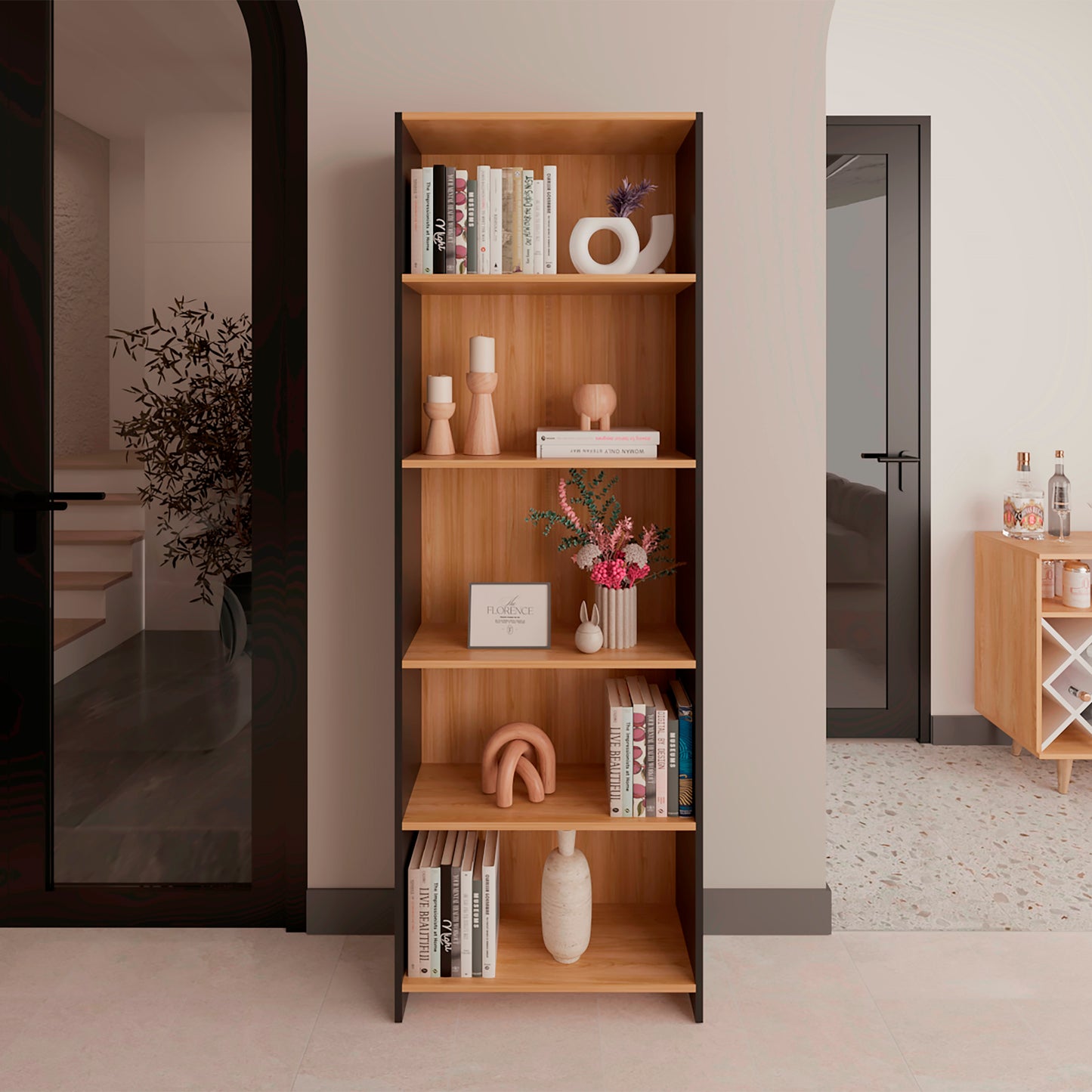 Biblioteca Lisa 180 180X63X26 Rta Fresno Wengue