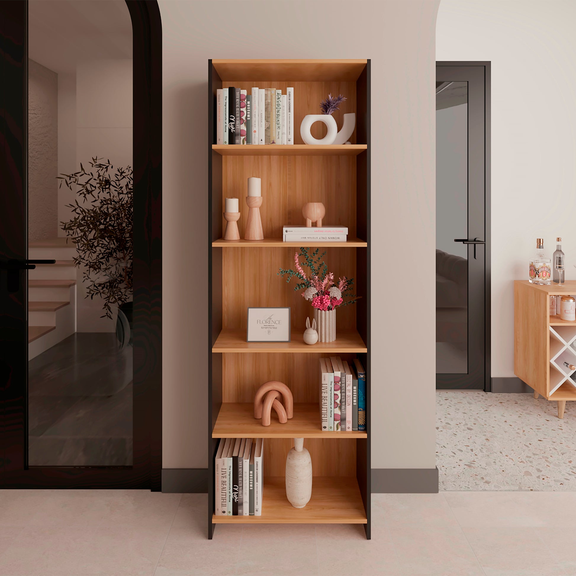 Biblioteca Lisa 180 180X63X26 Rta Fresno Wengue