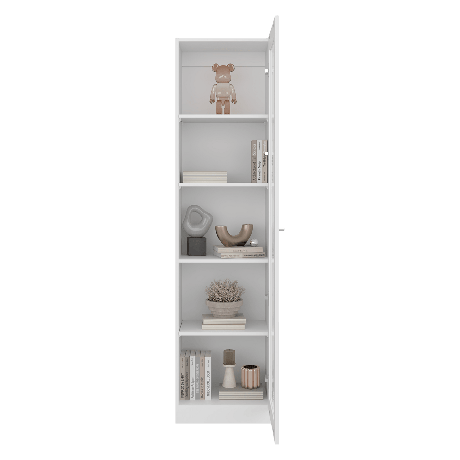 Vitrina Home E6 180X45X31 Rta Blanco Mqz Zf