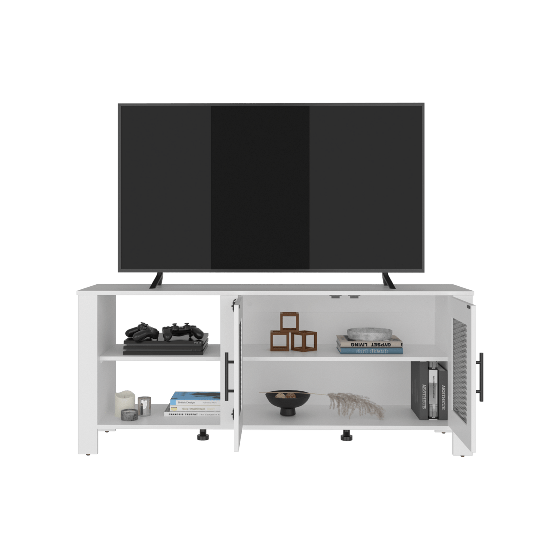 Rack De Tv Freedom 61X147X39 Rta Blanco Zf