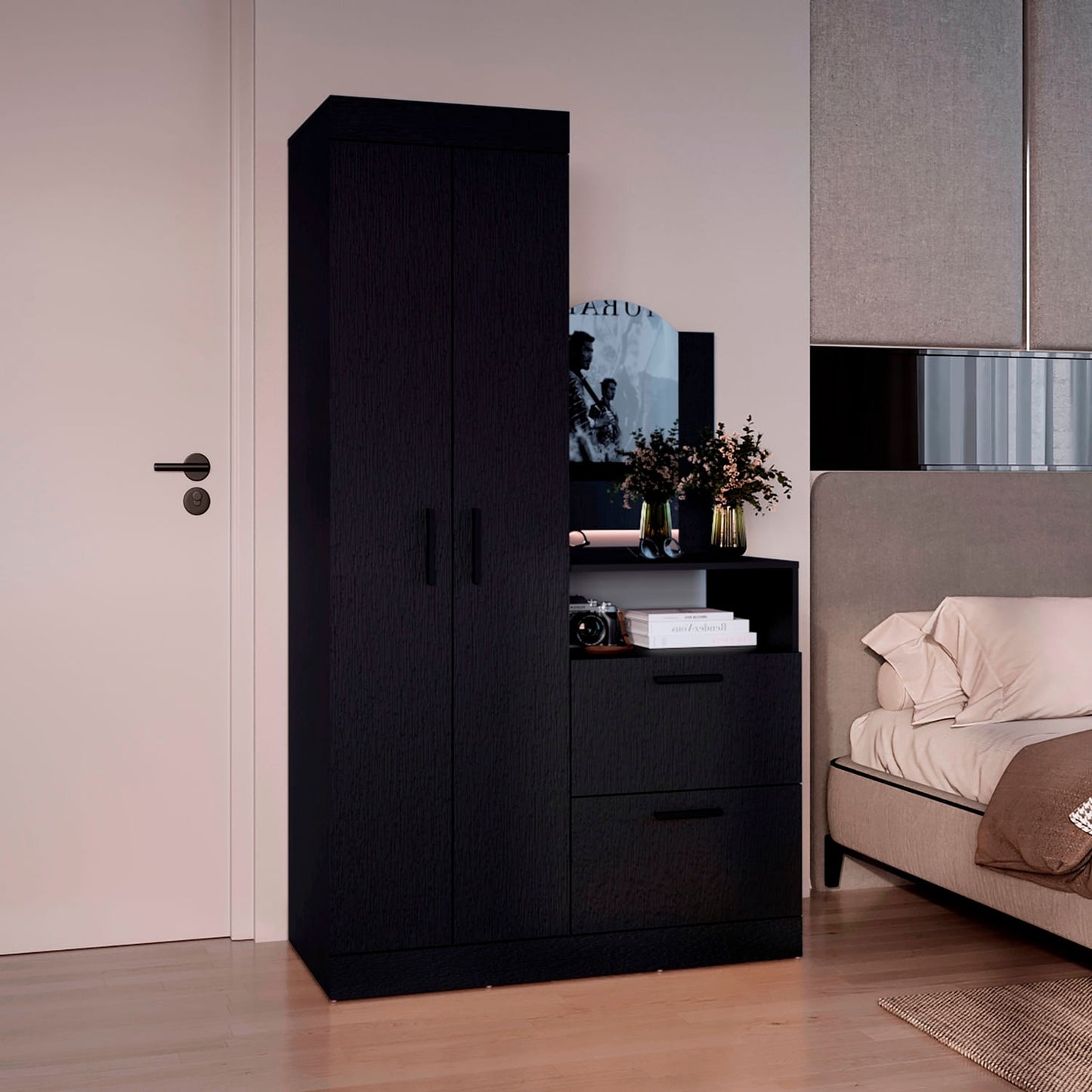 Ropero Praga 3 Puertas 1C 1 179X103X48 Rta Wengue