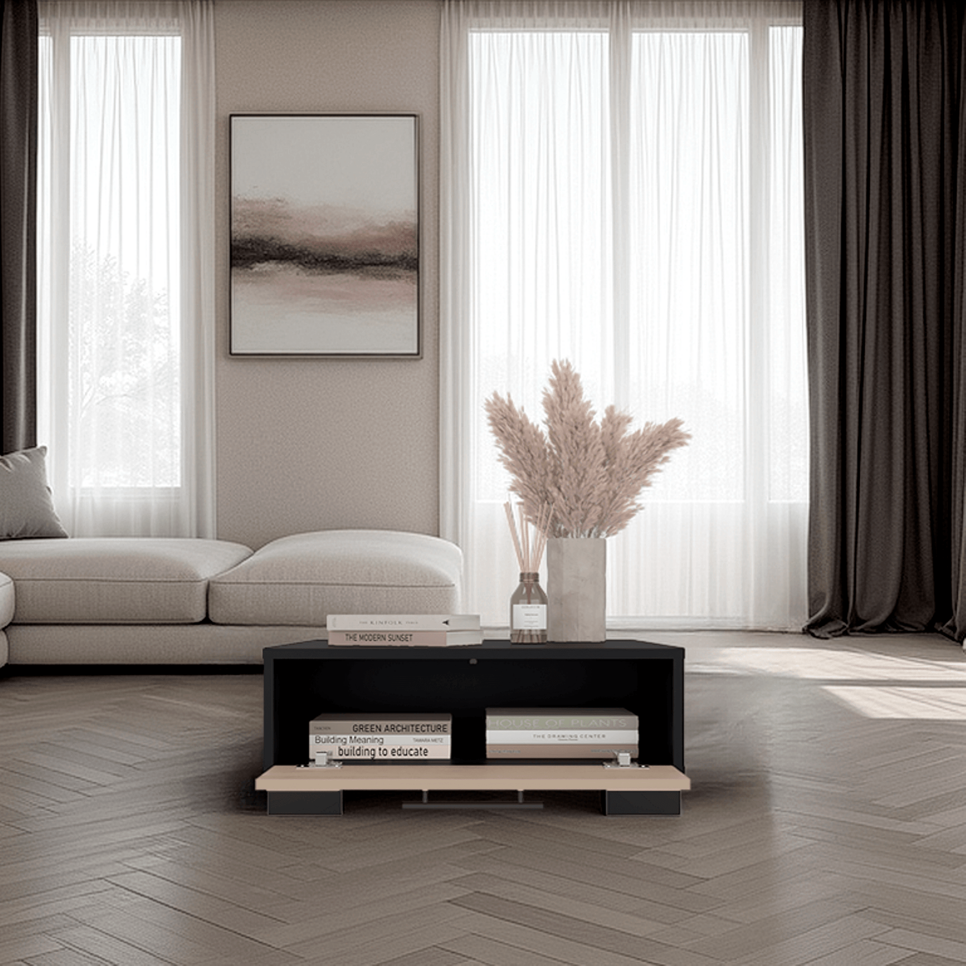 Mesa De Centro Marsella 23X60X60 Rta Wengue Cartagena Zf