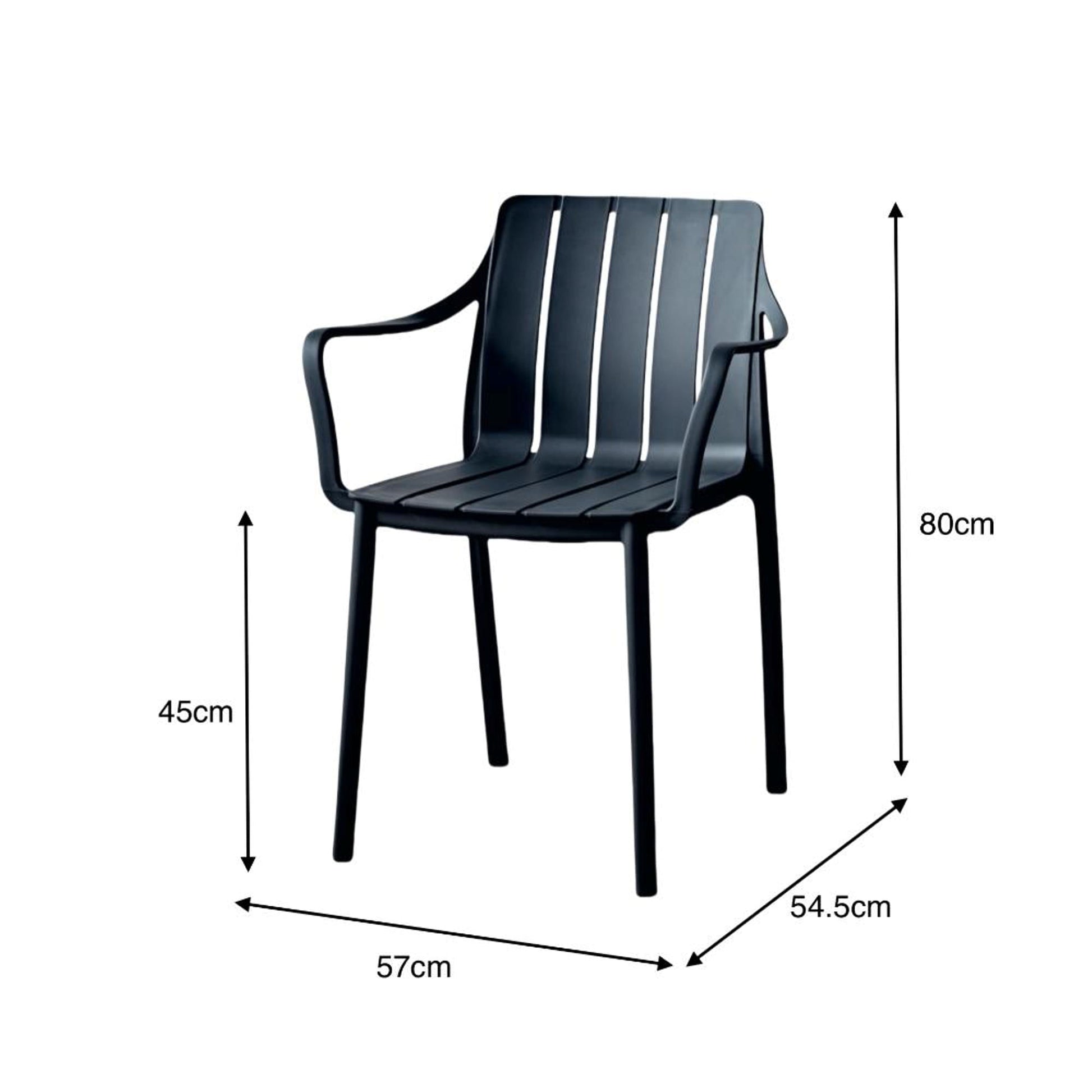 Silla Alice 80X57X54 Rta Negro