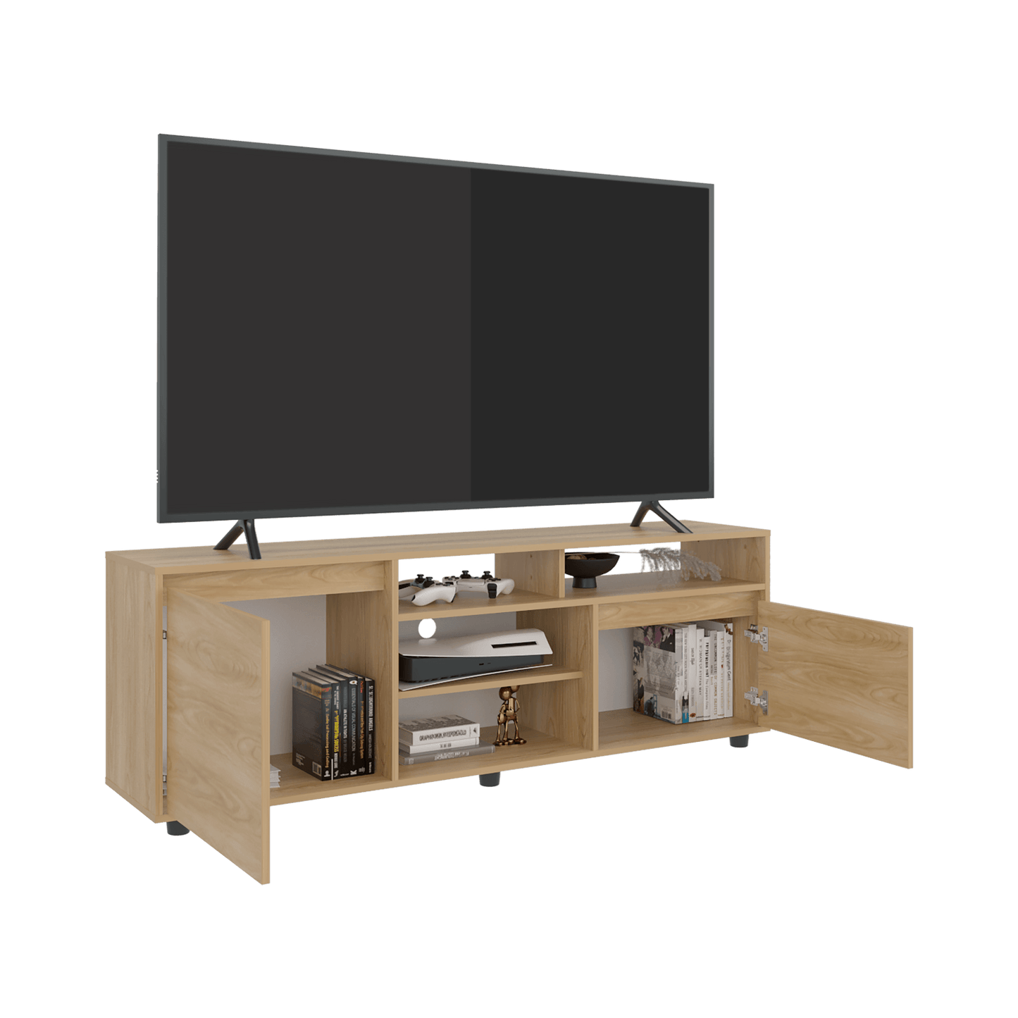Rack Para Tv Pino 65" 55X160X35 Rta Fresno Europeo