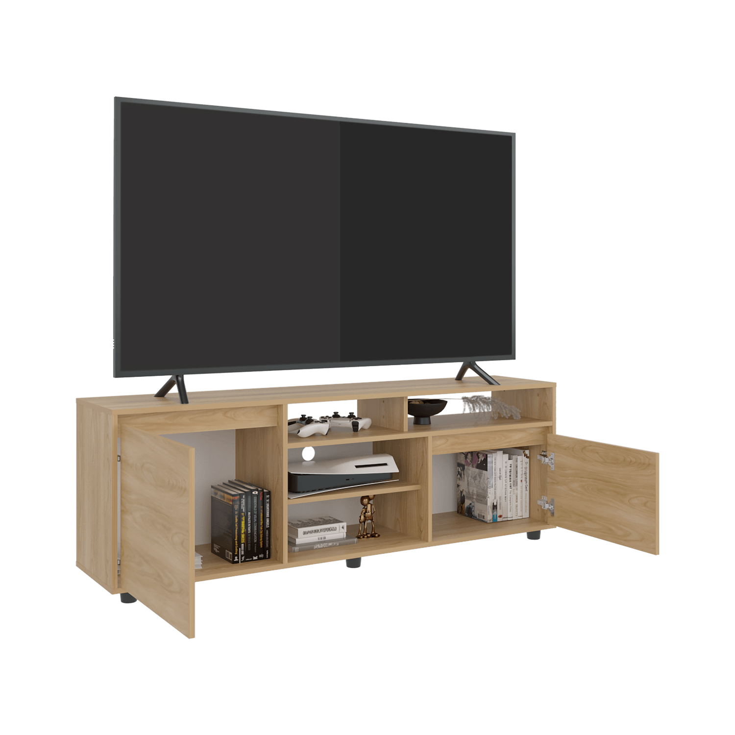 Rack Para Tv Pino 65" 55X160X35 Rta Fresno Europeo