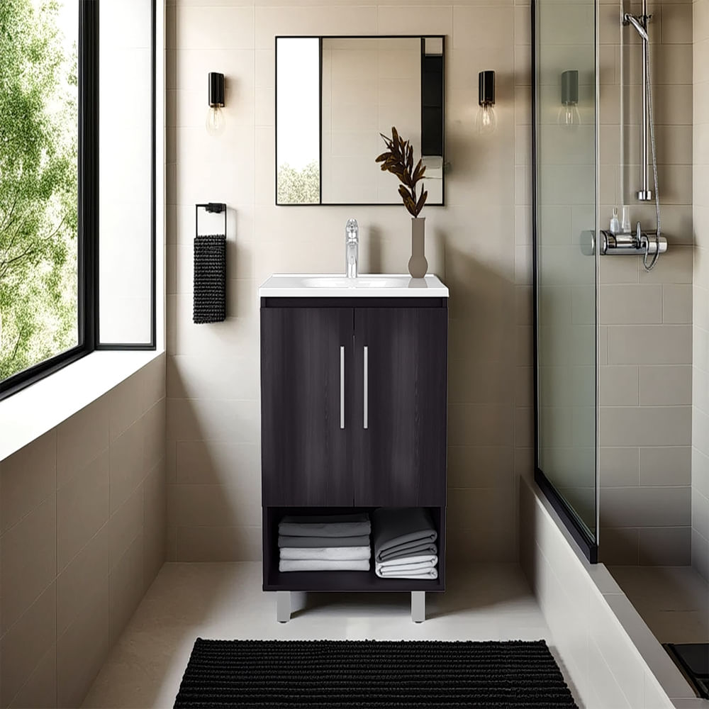 Mueble De Baño Conrad 60 84X60X45 Rta Wengue Zf