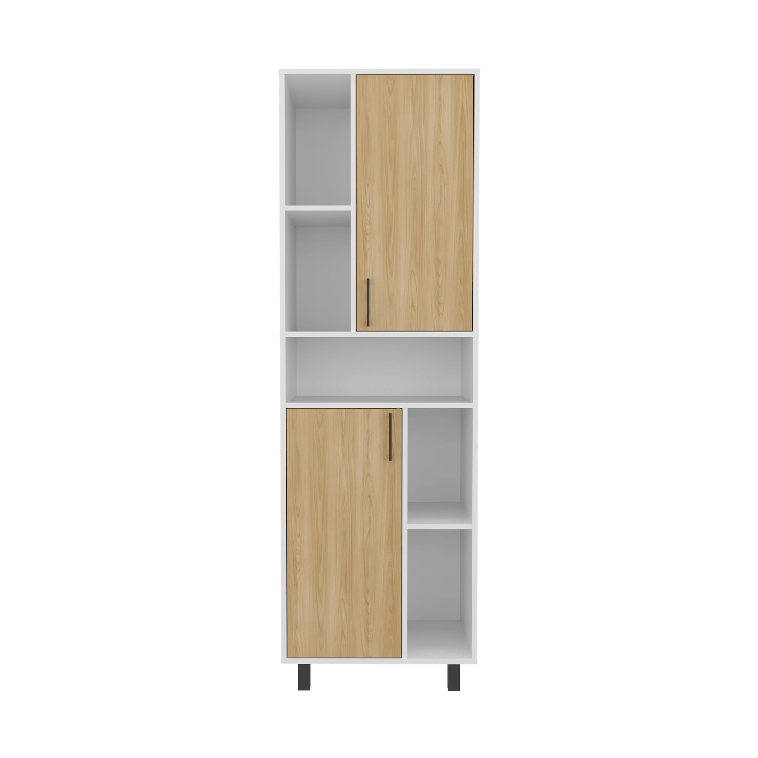 Mueble Alto Bryce 190X60X39 Rta Blanco Fresno
