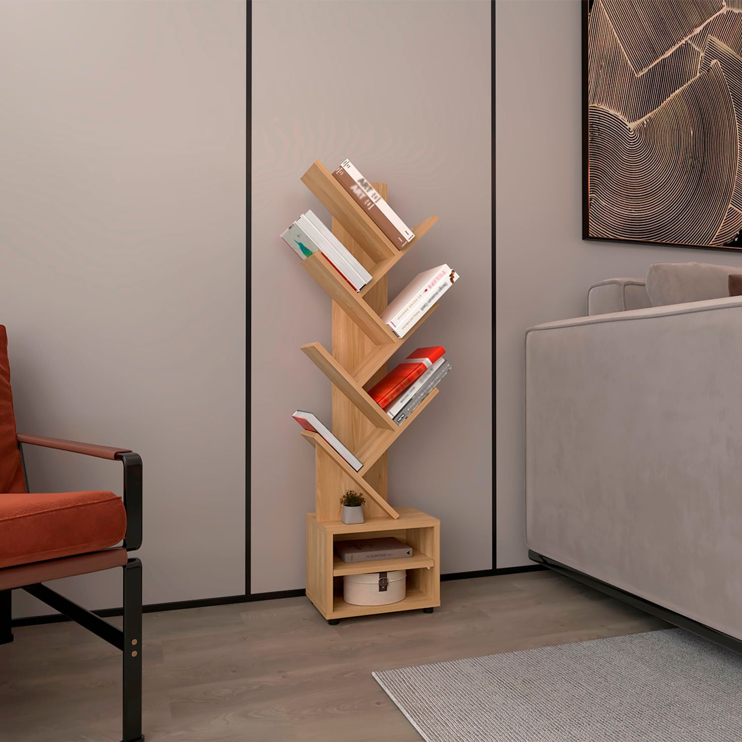 Biblioteca Kingstree 116X30X21 Rta Fresno Europeo