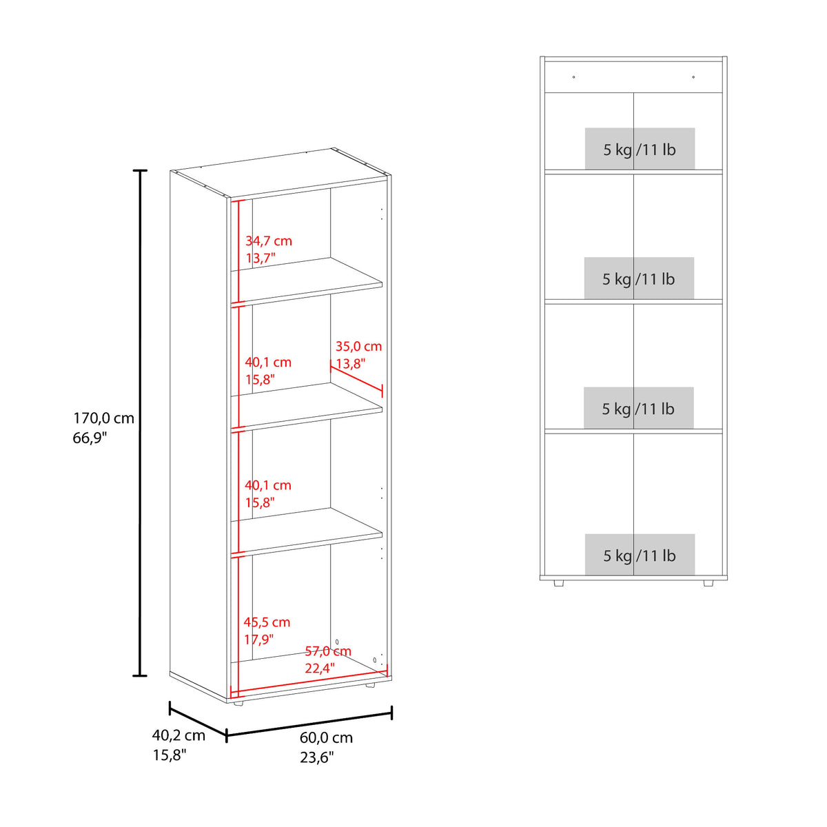 Closet 3 Puertas Tuhogar 170X60X40 Fresno Blanco N/A