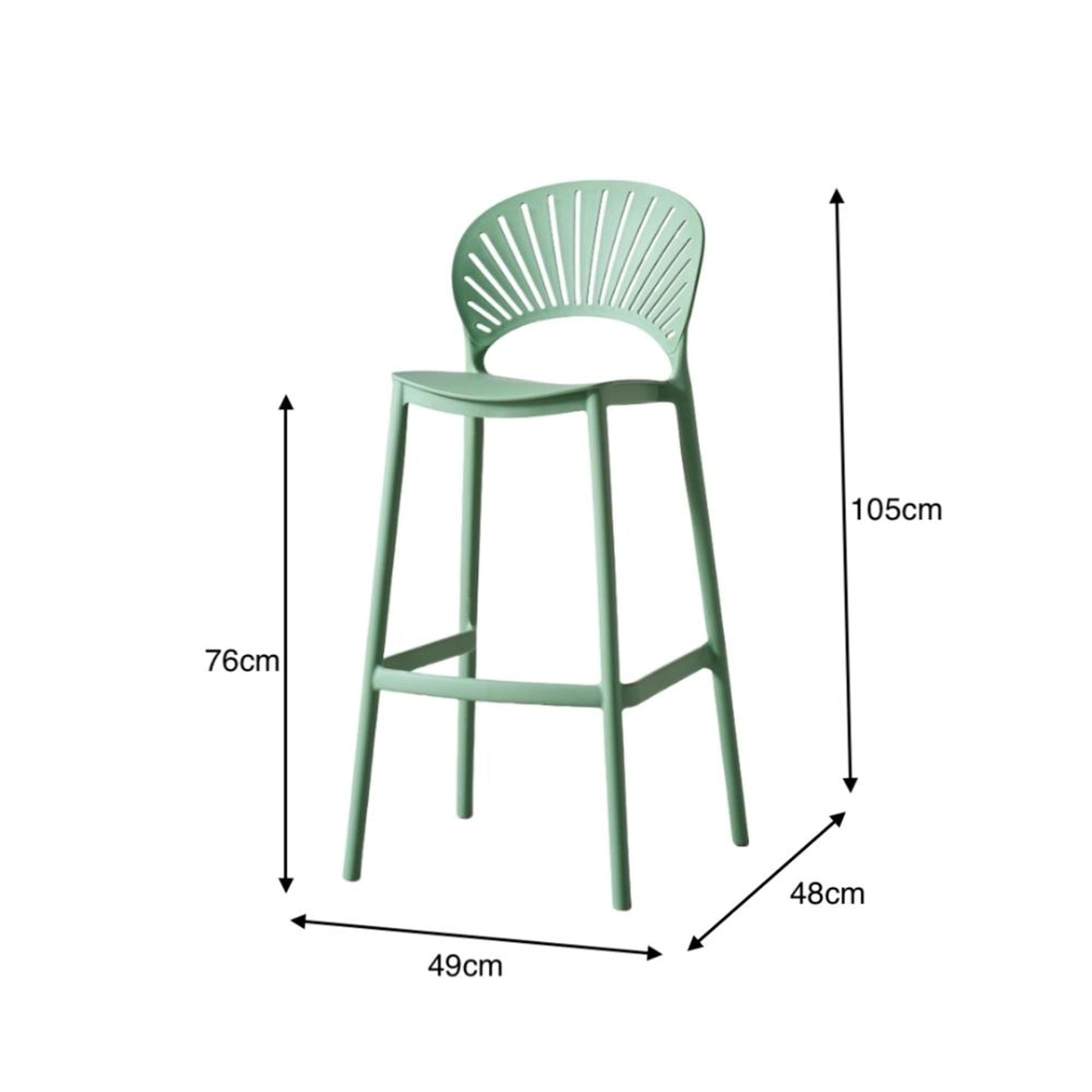 Silla Bar Paraiso105X49X48 Verde Olivo