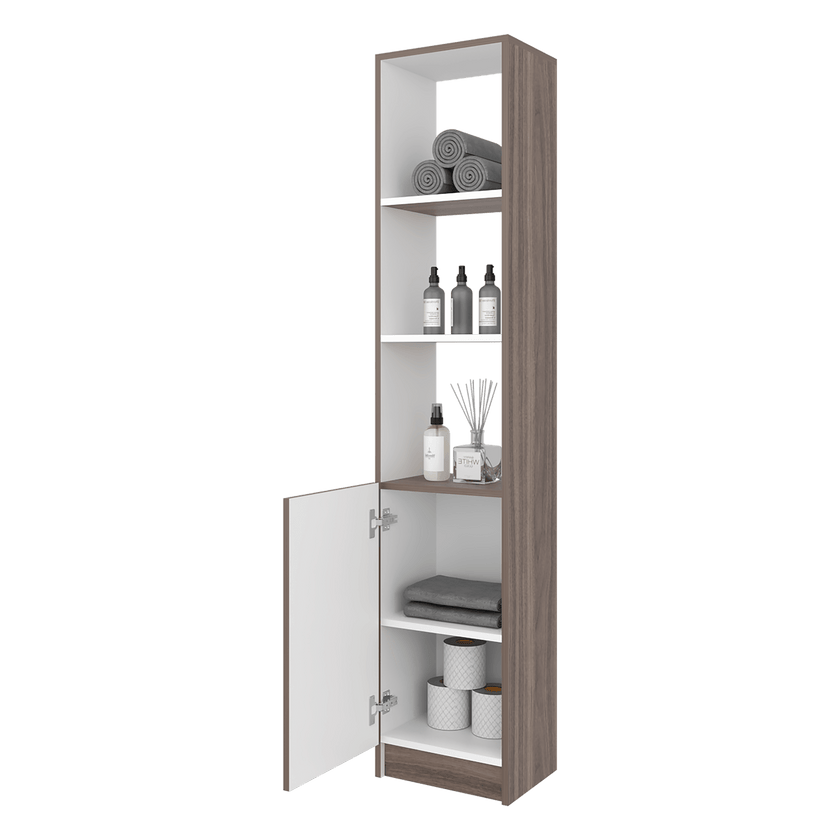 Mueble Auxiliar De Baño Bath 162X33X26 Rta Avellana Blanco Zf