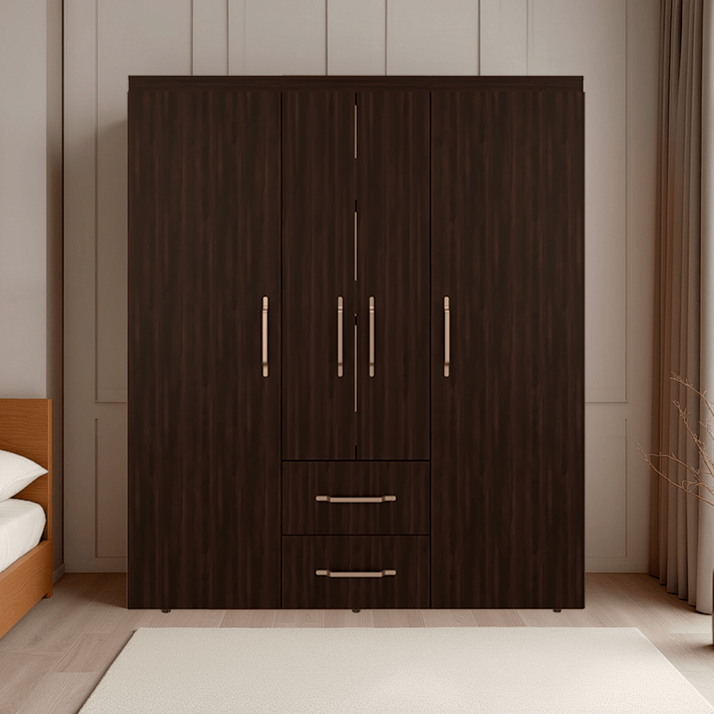 Closet Bariloche Eco 177X150X50 Rta Kronos Nogal Zf