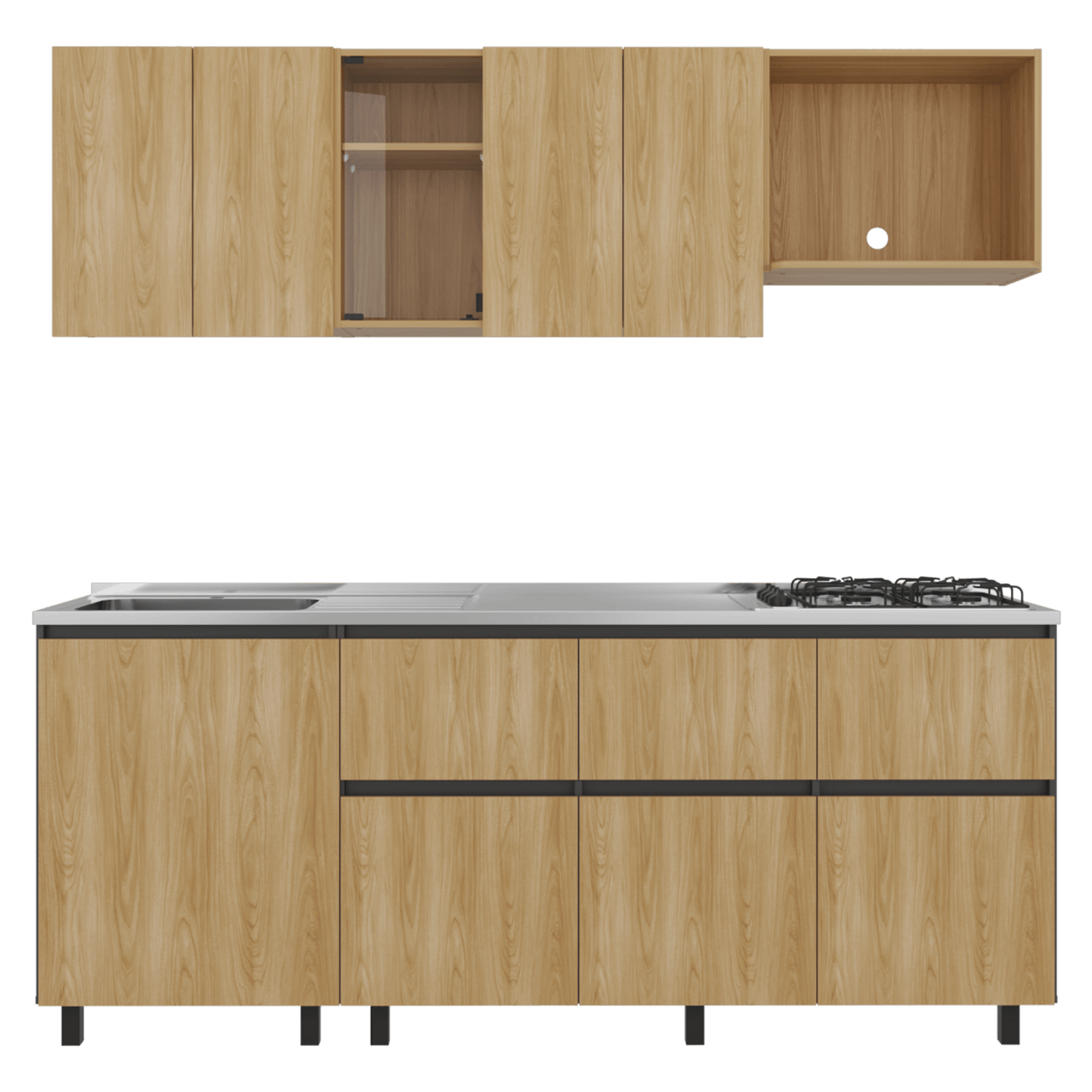 Cocina Lirio 210 Izquierda 210X212X52 Rta Fresno Eu