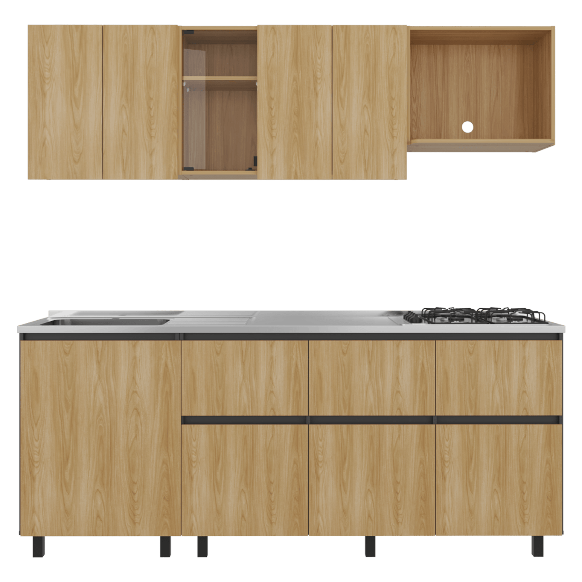 Cocina Lirio 210 Izquierda 210X212X52 Rta Fresno Eu