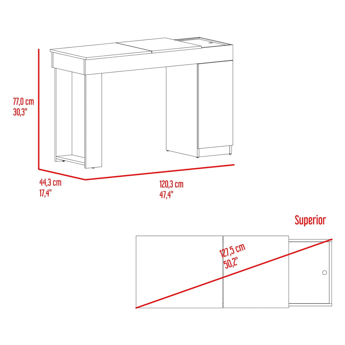 Tocador Iva 77X120X44 Rta Capri