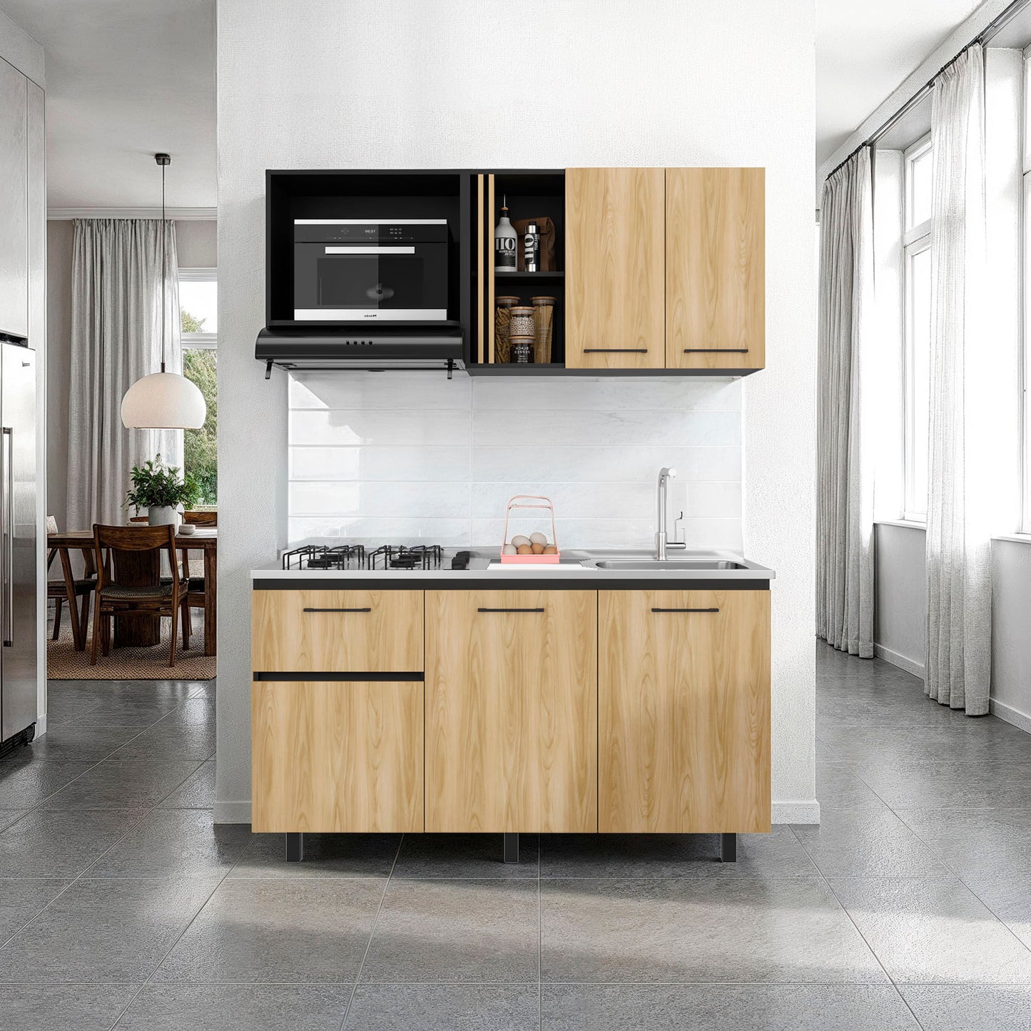 Cocina 150 Preston Der 84X145X52 Rta Wengue Fresno