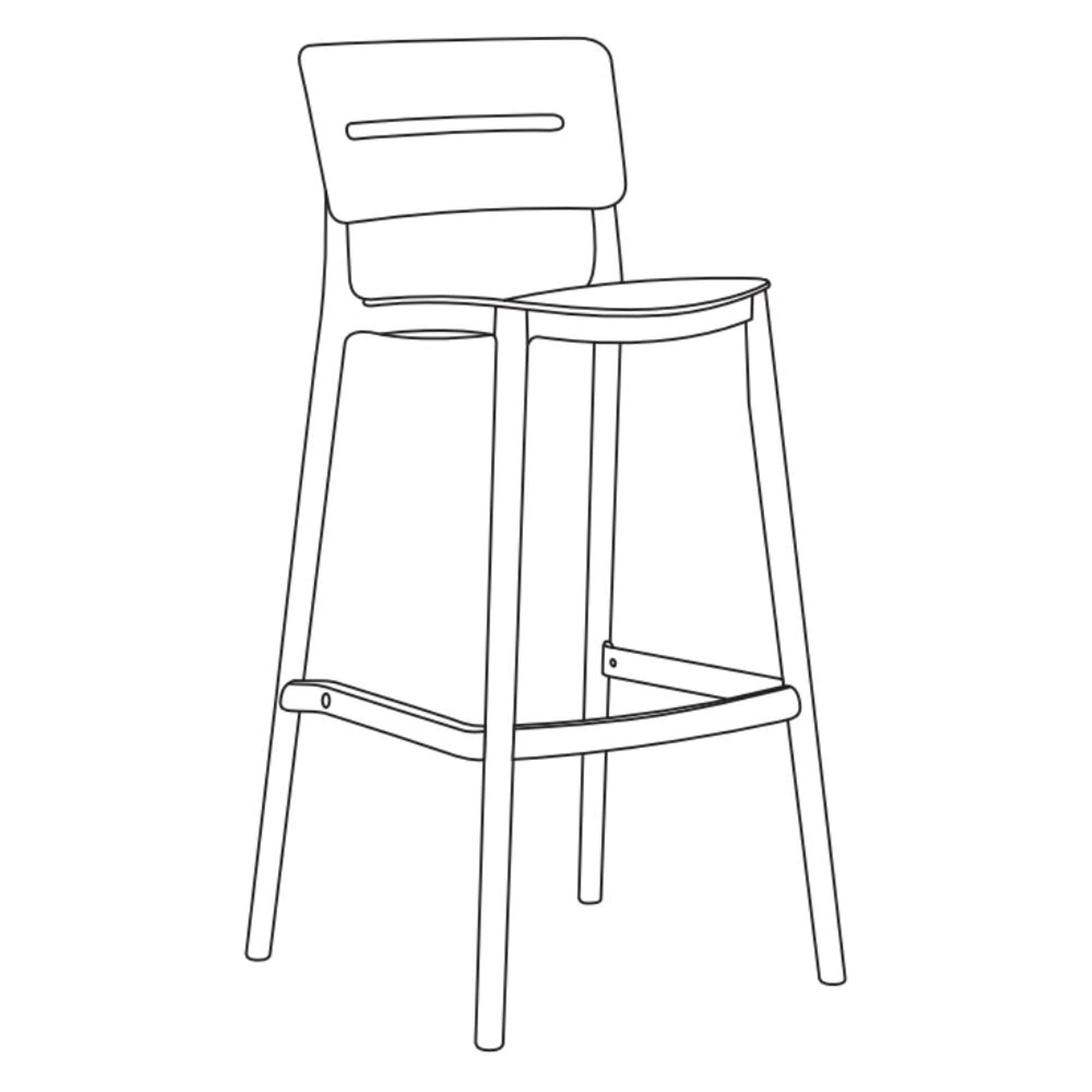 Silla Bar Manila 101X37X51 Rta Negro