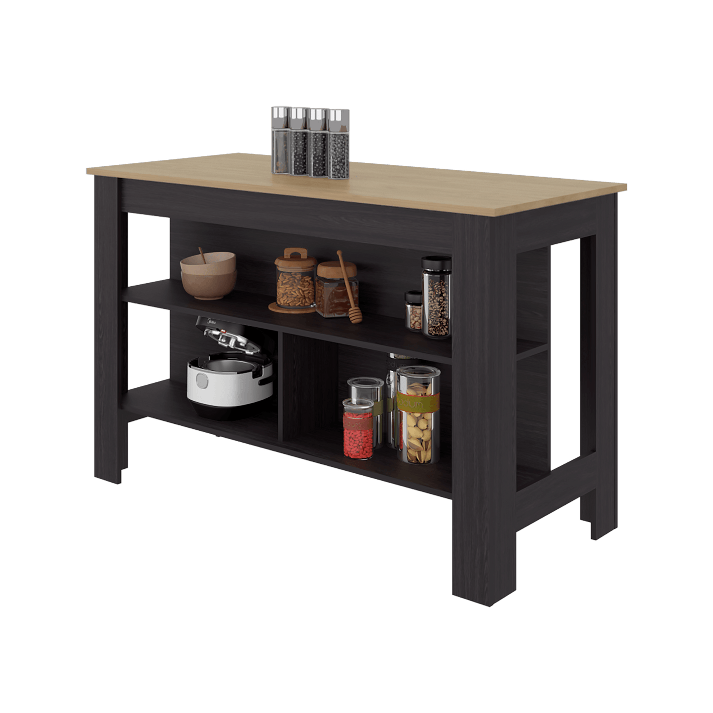 Isla De Cocina Cala 90X138X64 Rta Kronos Wengue Fresno Zf