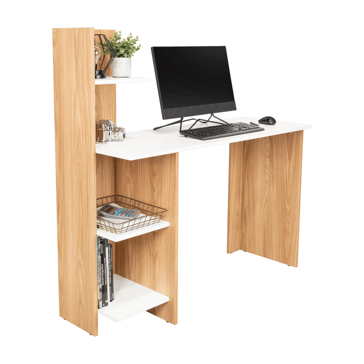 Escritorio Vilna 120X120X45 Rta Fresno Eu Blanco