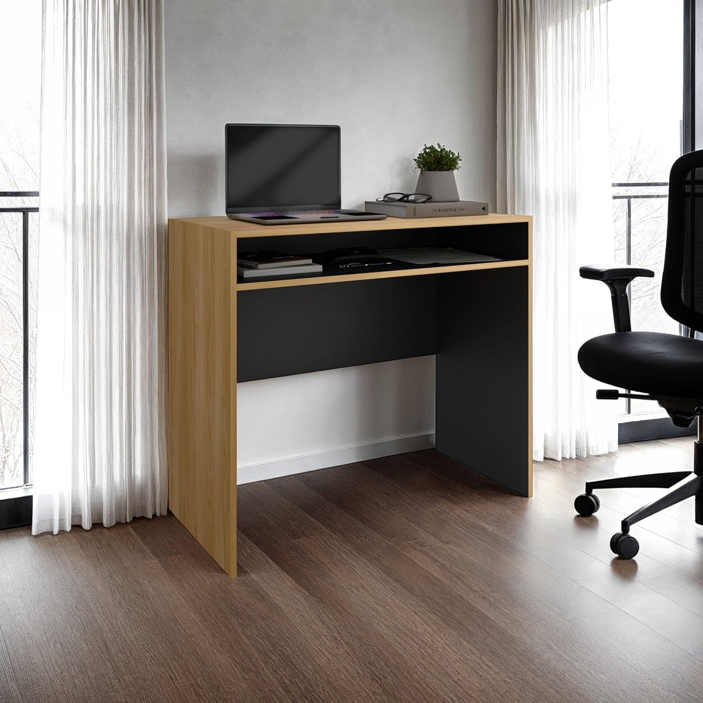 Escritorio Stella 77X89X42 Rta Fresno Wengue