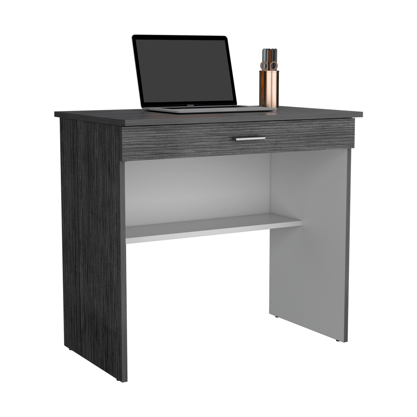 Escritorio 80C 73X80X49 Rta Roble Gris Blanco