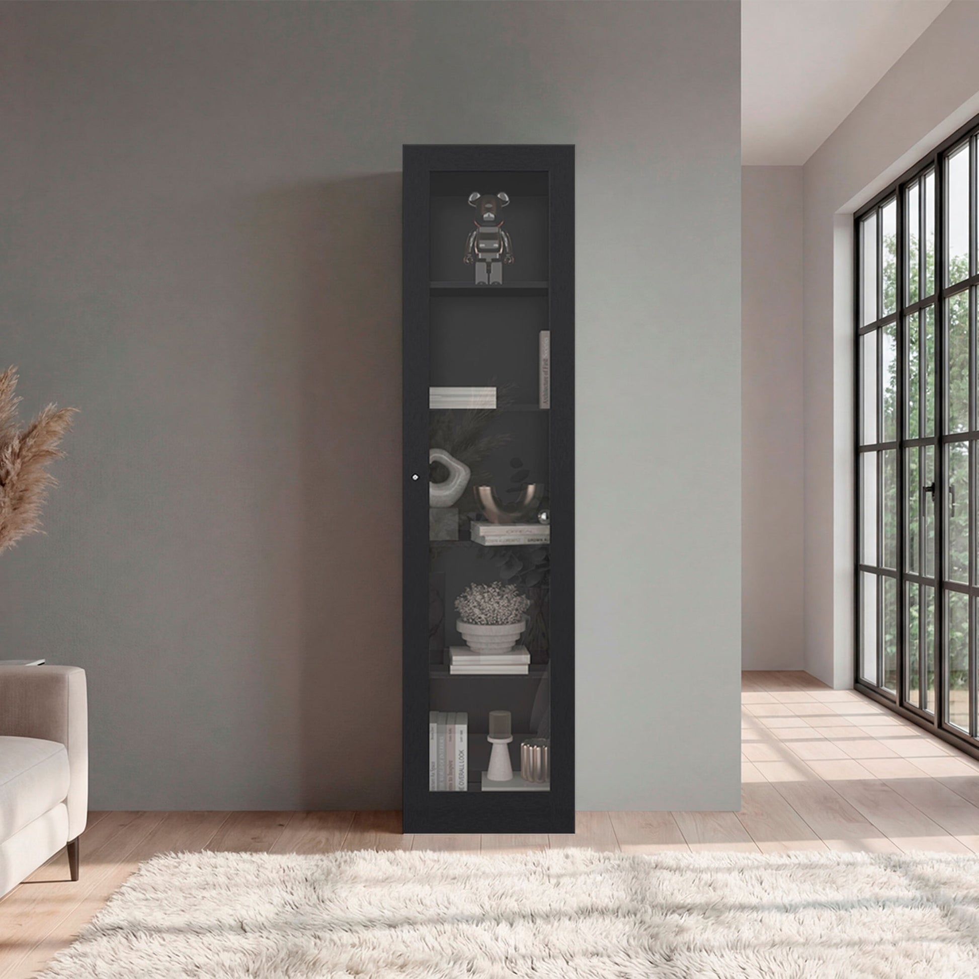 Vitrina Home E6 180X45X31 Rta Wengue Zf