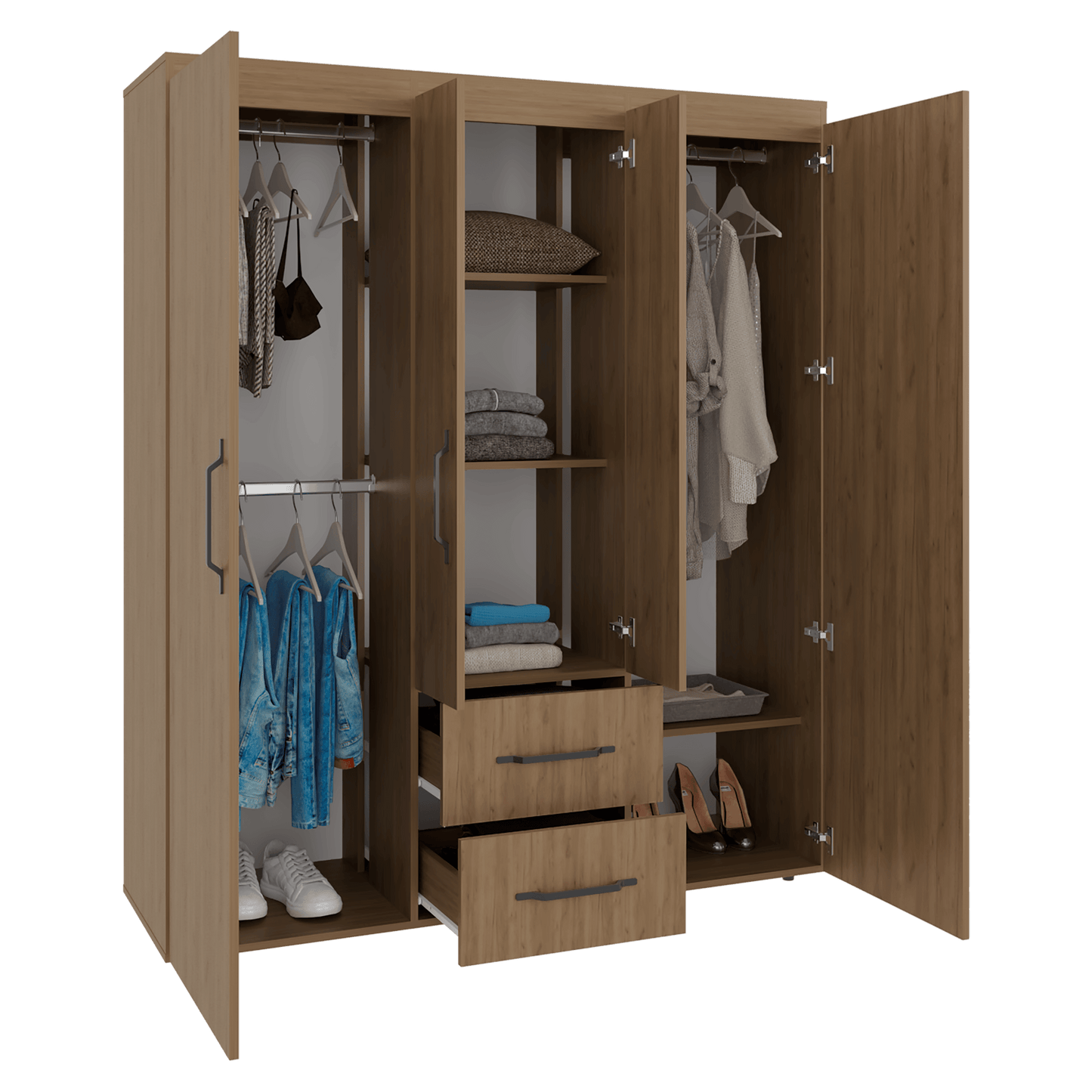 Closet Bariloche Eco 177X150X50 Rta Kronos Fresno Zf