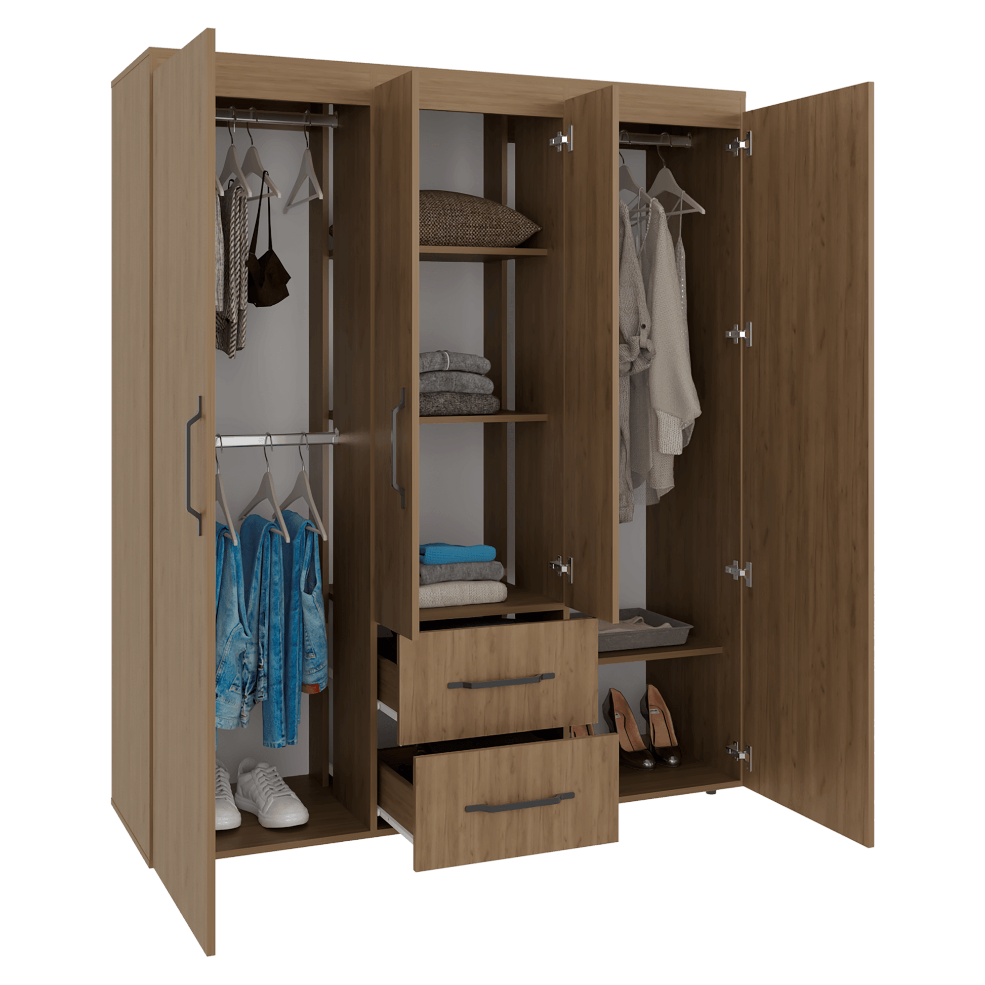 Closet Bariloche Eco 177X150X50 Rta Kronos Fresno Zf