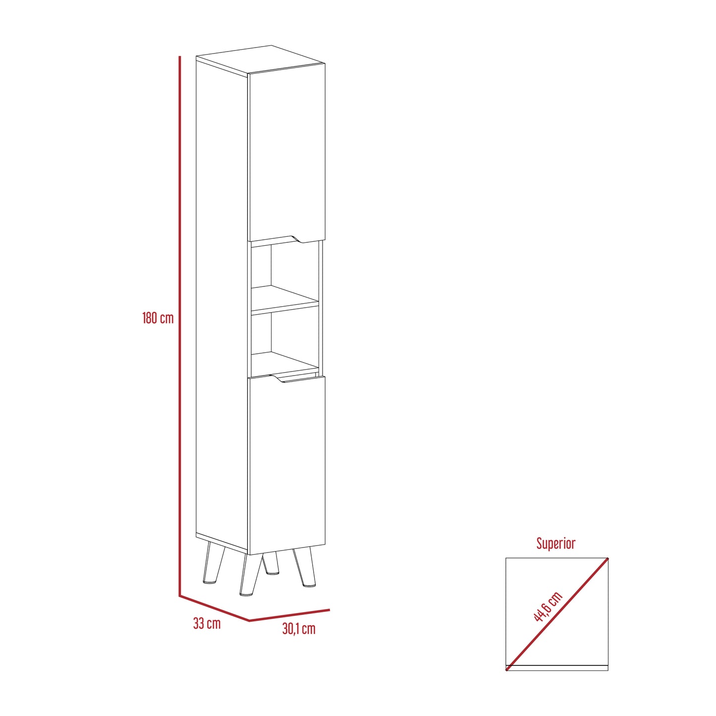 Columna Para Baño Laurent Rta Plomo + Duna Zf