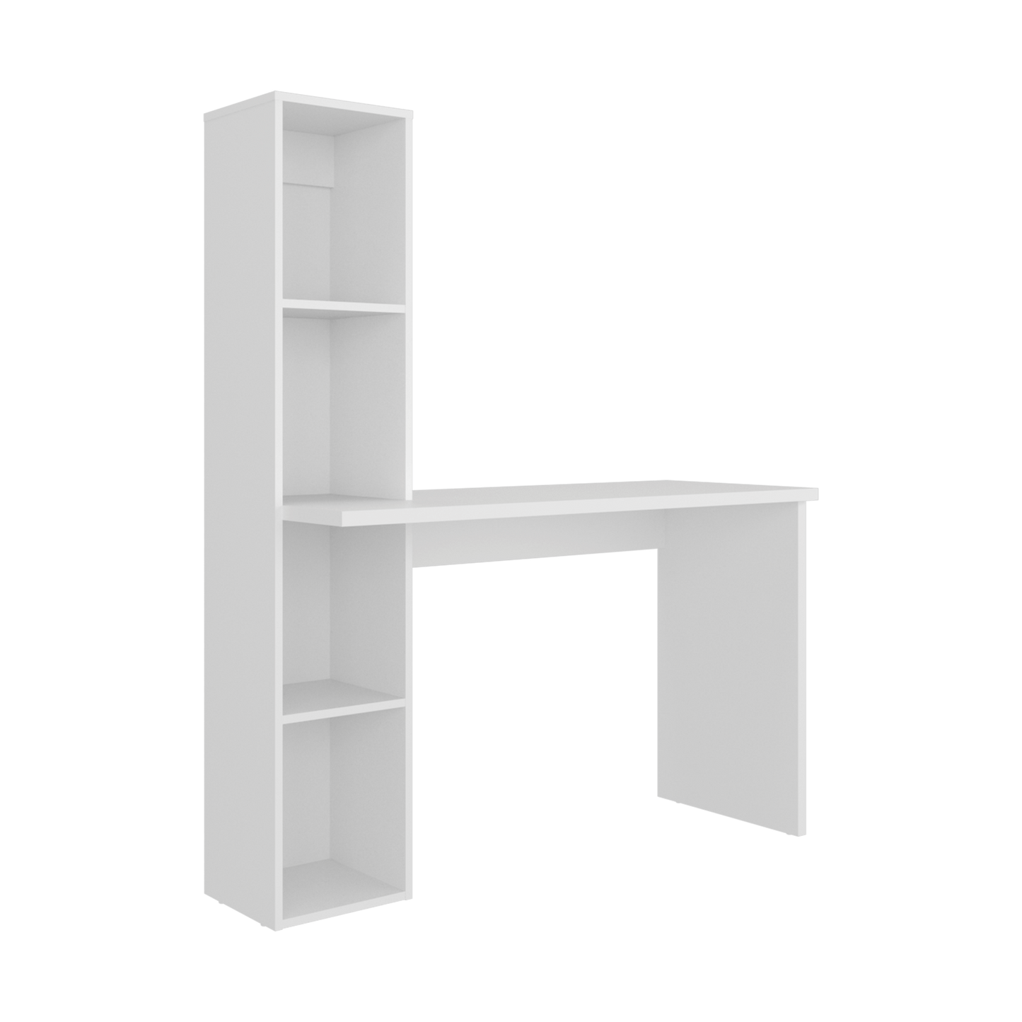 Escritorio Biblioteca Aston 145X120X45 Rta Blanco Zf
