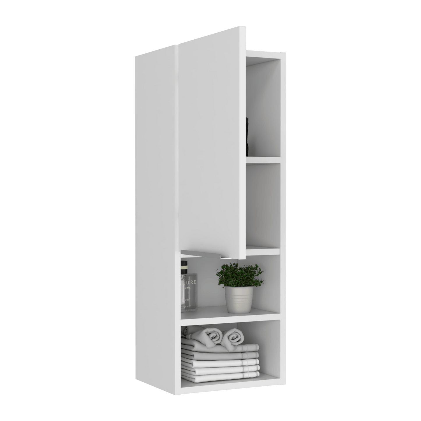 Mueble Auxiliar De Baño Mila 81X30X25 Rta Blanco Zf
