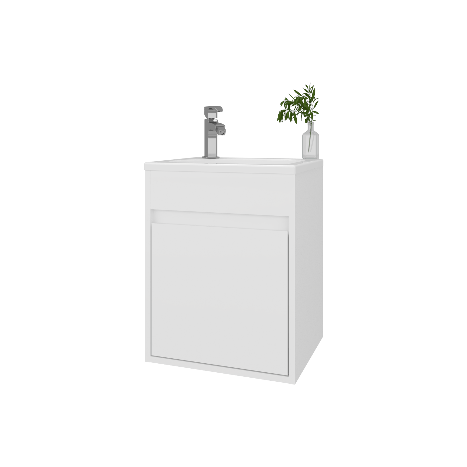 Mueble De Baño Furman 49X39X32 Rta Blanco Mqz Zf