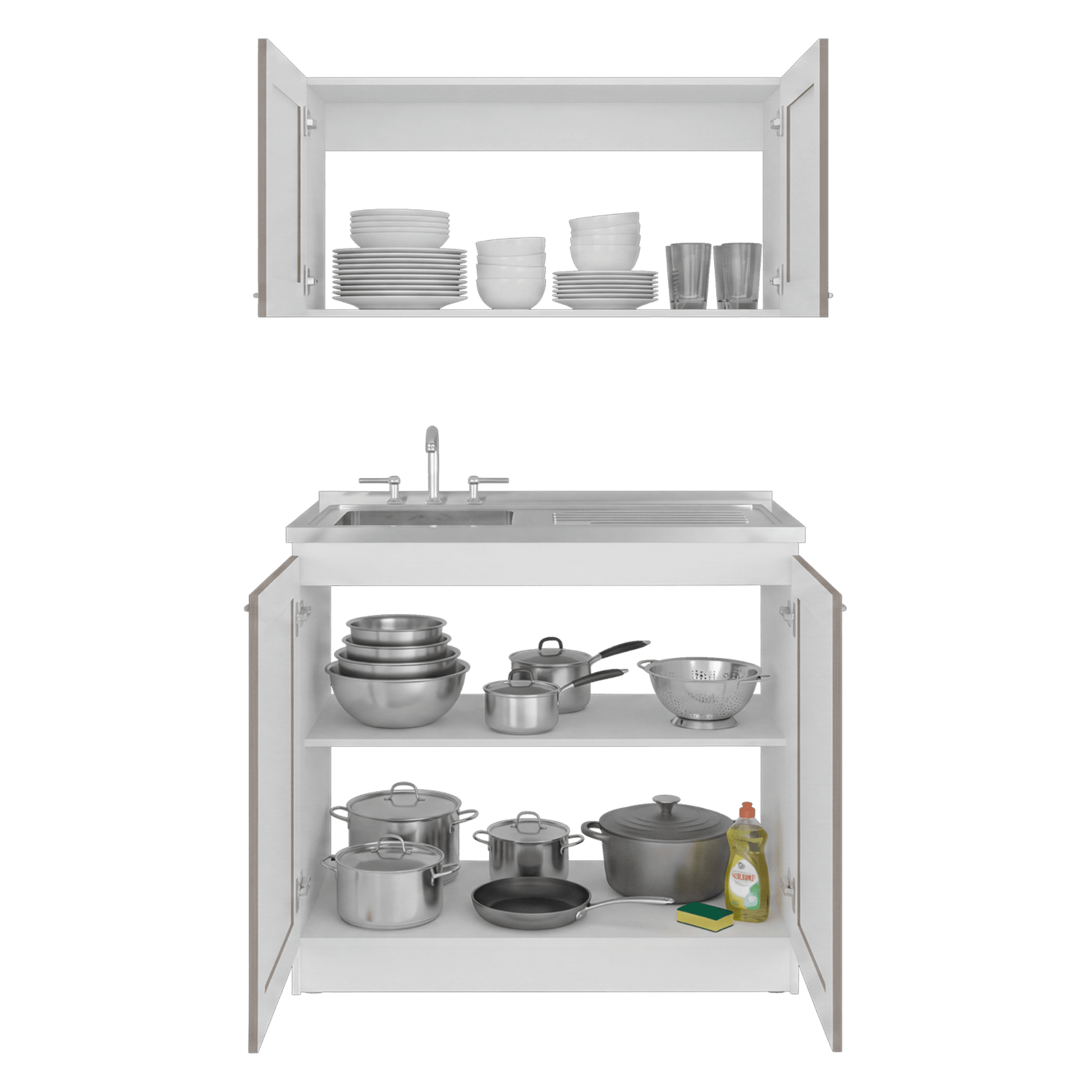 Cocina Zurich 49X100X32 Rta Blanco Positano Zf