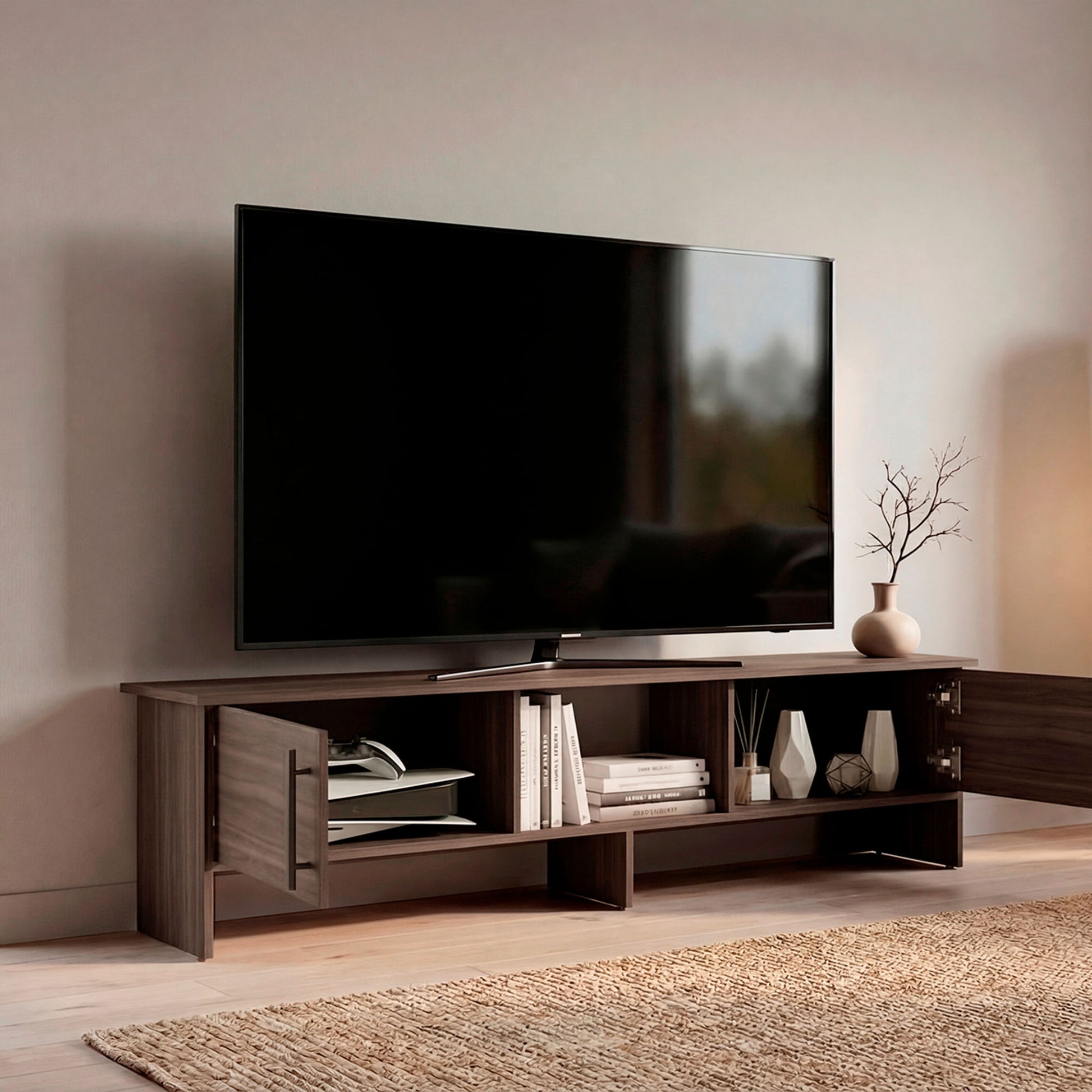 Rack De Tv Dago 41X160X35 Rta Avellana Zf