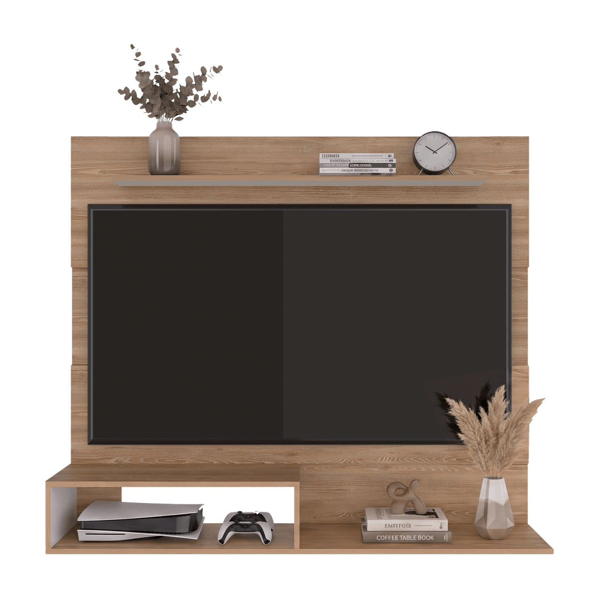 Panel Tv Beijing 120X140X31 Rta Miel Blanco Zf
