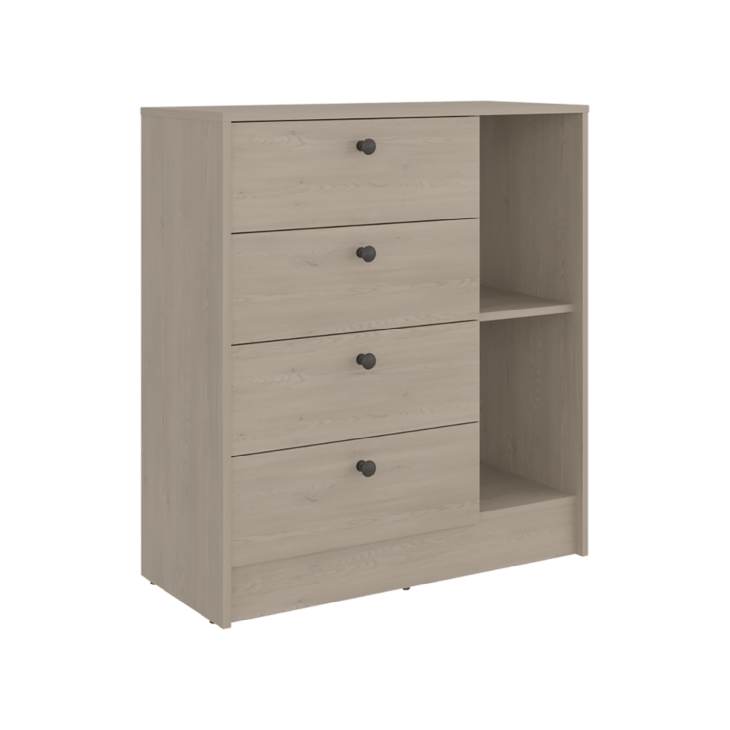 Comoda 4 Cajones Havana 89X80X35 Rta Cotta Blanco Zf