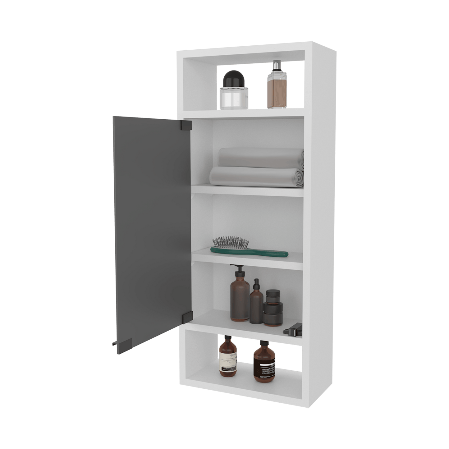 Gabinete De Baño Con Espejo Uros 71X30X15 Rta Blanco Marquez Zf