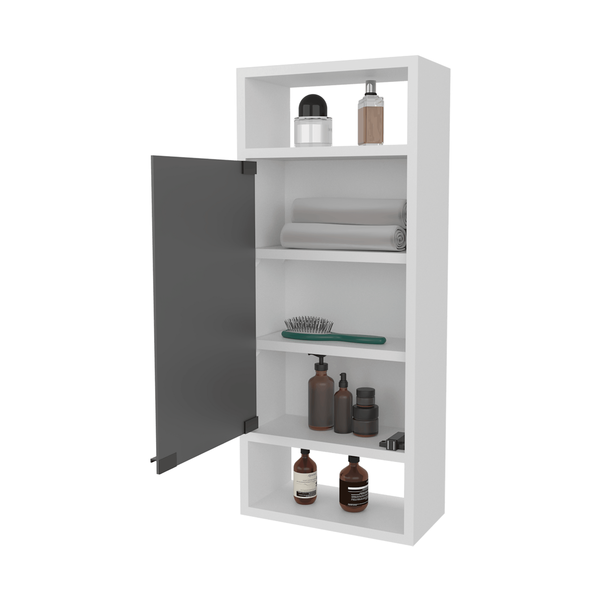 Gabinete De Baño Con Espejo Uros 71X30X15 Rta Blanco Marquez Zf