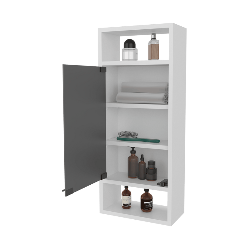 Gabinete De Baño Con Espejo Uros 71X30X15 Rta Blanco Marquez Zf