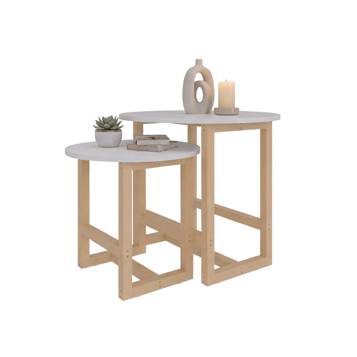 Combo Mesa Nido Bits 53X60X60 Rta Blanco